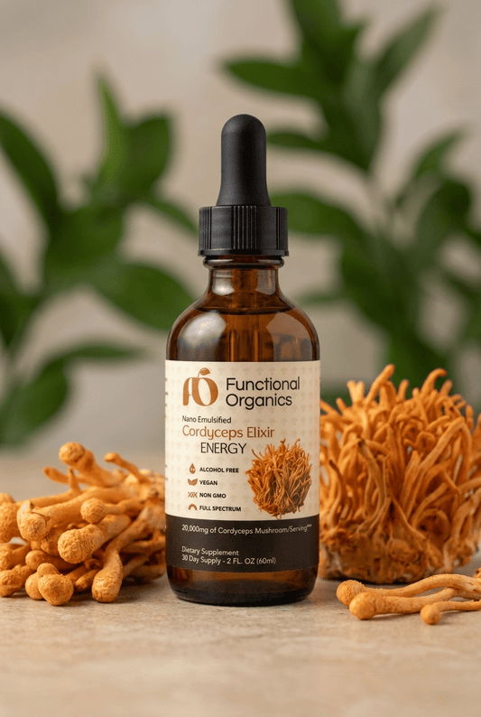 Cordyceps Elixir ENERGY | 20,000mg Natural Energy Tincture - Functional Organics