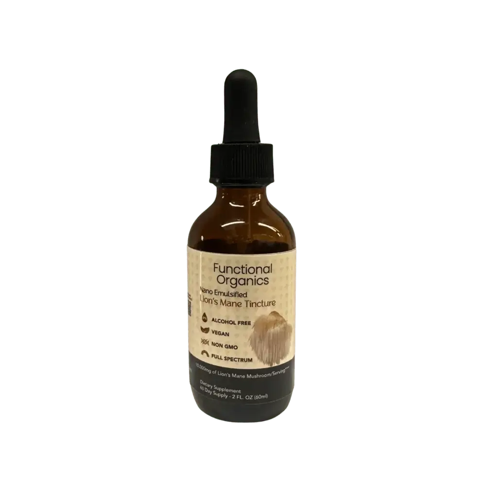 Lion’s Mane Mushroom Tincture – Focus & Memory - Functional Organics