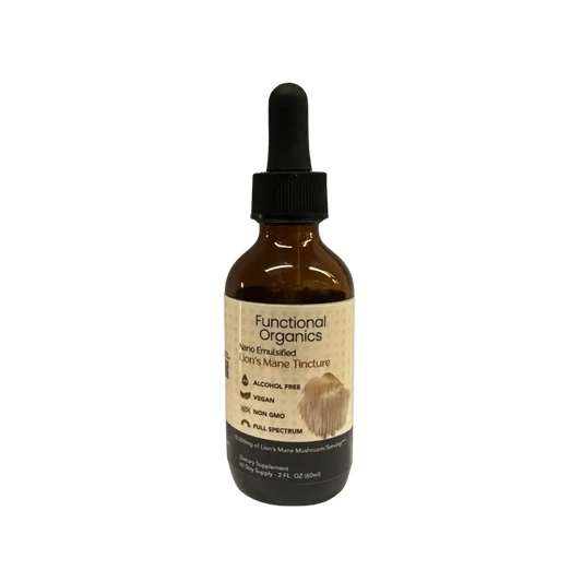 Lion’s Mane Mushroom Tincture – Focus & Memory - Functional Organics